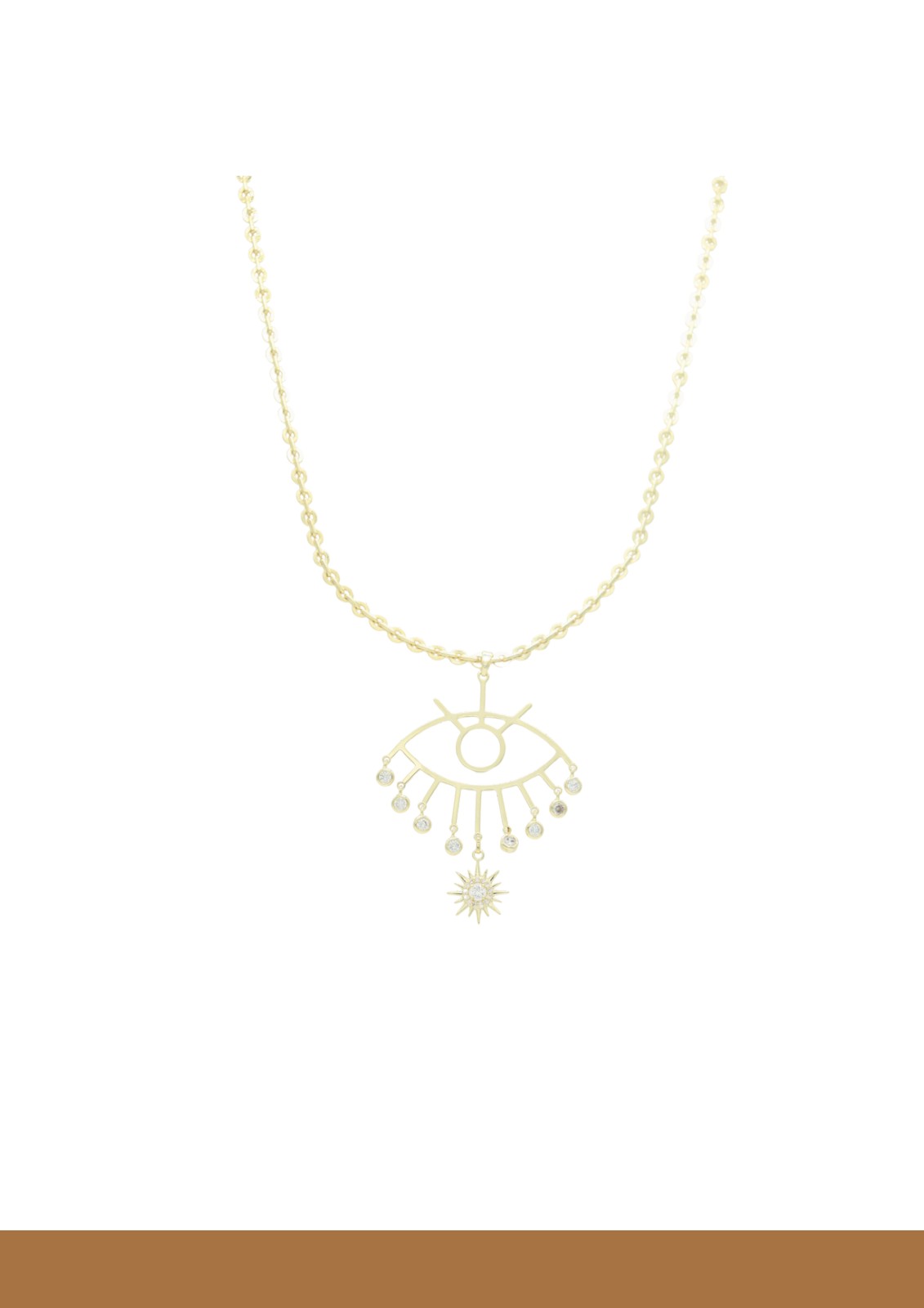 Sun, Eye and Crystals necklace
